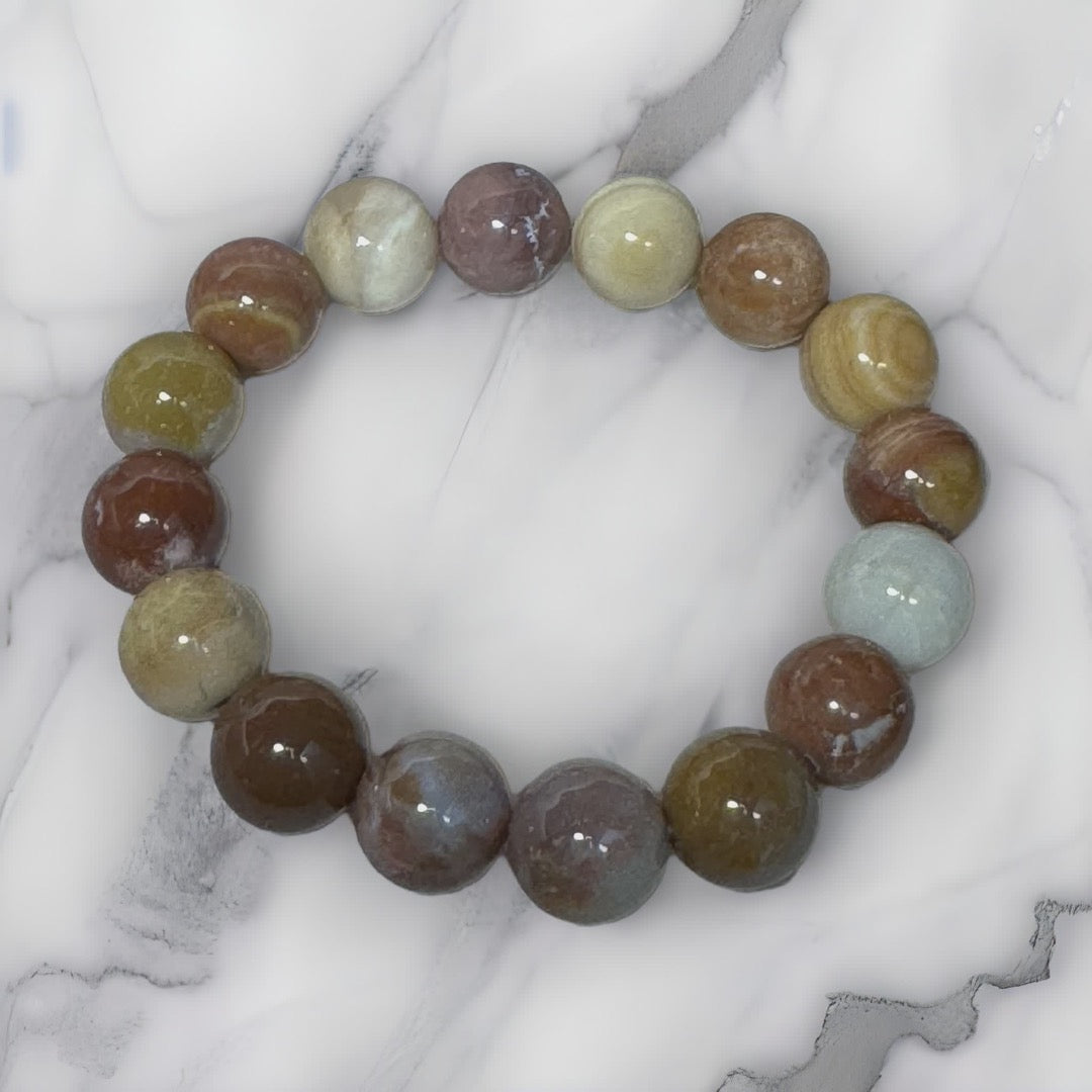 Moss agate bracelet