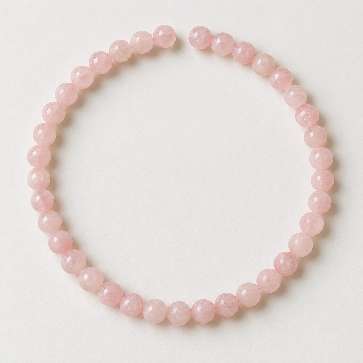 Pale pink bead strand · 4 mm, 45 beads per strand