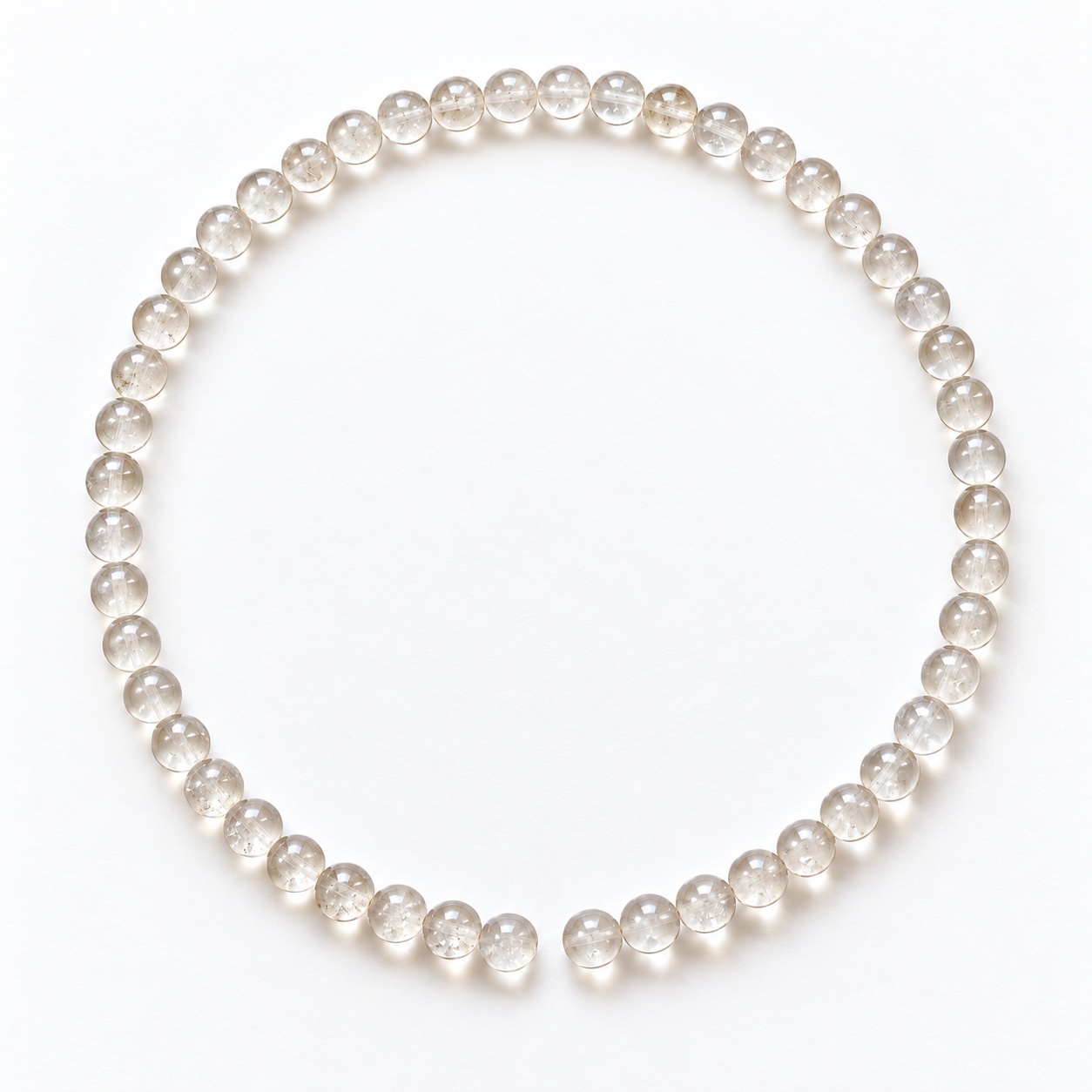 Clear bead strand · 4 mm, 45 beads per strand